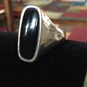Onyx and Silver Ring